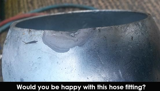 Damaged Bauer Coupling 